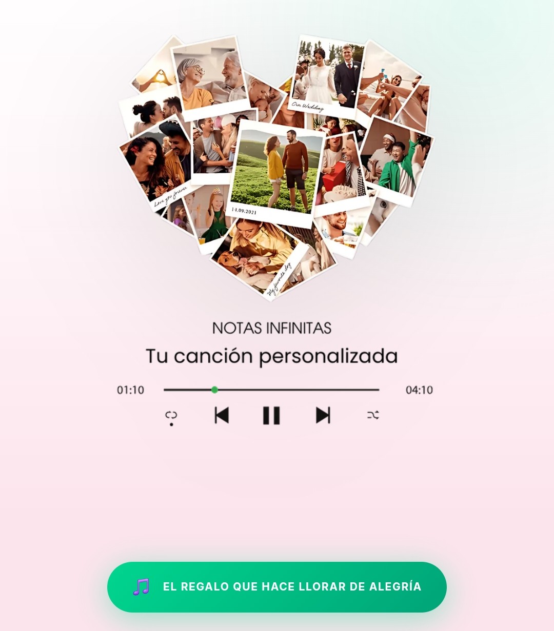 Notas Infinitas — canción personalizada