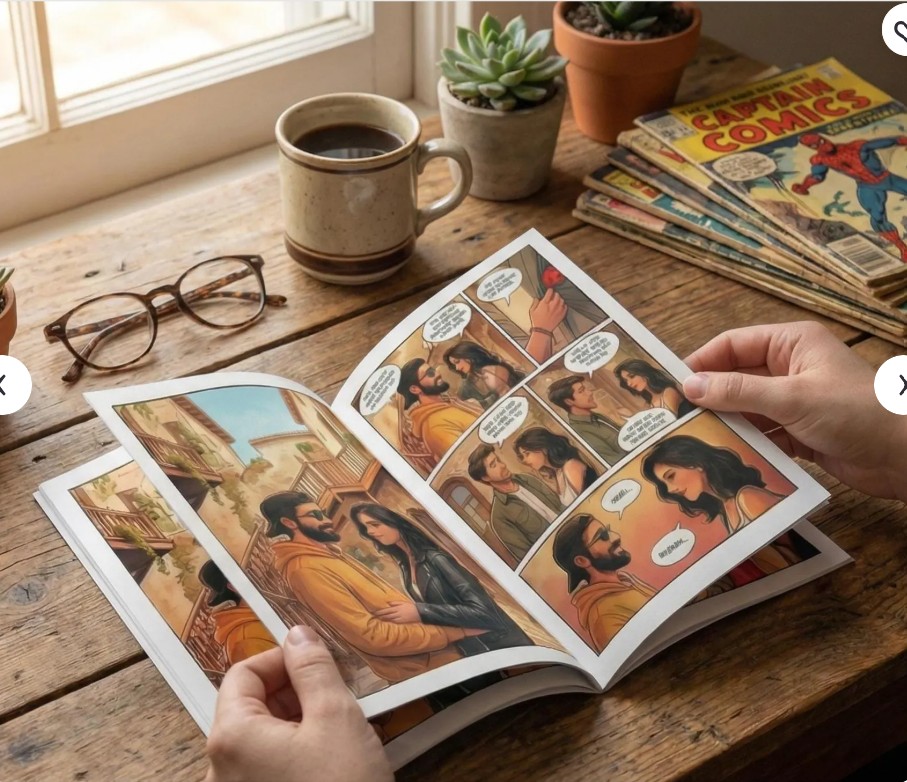 Revista de caricaturas personalizada
